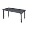 Kee Rectangle Tables > Height Adjustable > Rectangular Classroom Tables, 42 W, 24 L, 23-34 H, Gray MT4224GYAPBK - alternate 6